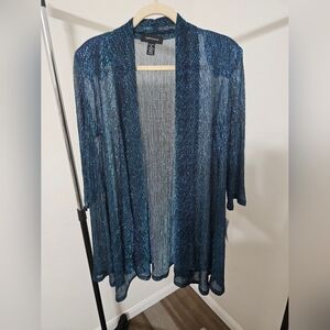 Coldwater Creek Blue Shimmer Cardigan (272)